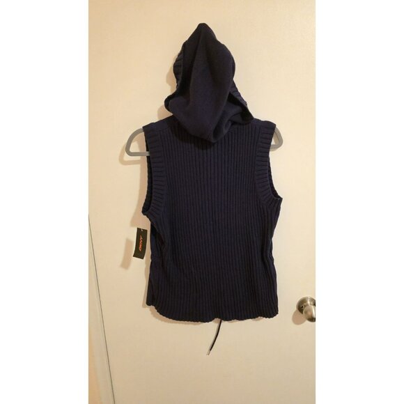 DKNY Active Vest Hooded Zip Blue Purple Womens Size XL Activewear NWT Walking - Picture 2 of 10